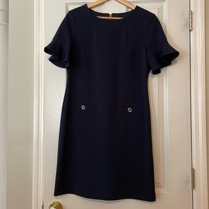 Beautiful flutter sleeved Tommy Hilfiger navy dress in size 8